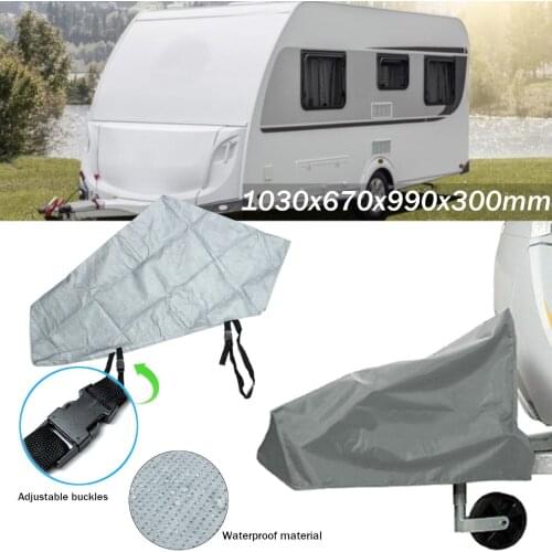New Grey Waterproof Caravan Tailer Towing Hitch Coupling Lock Cover Reflective Coating Material Rain Dust Protect