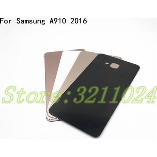 Original Back Battery Glass Cover For Samsung Galaxy A910 A9 2016 Housing Rear Glass Door Case With Logo