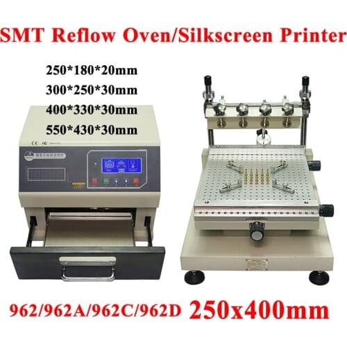 Silkscreen Printer Chip Repair Solder Paste Printer Digital Display with Programmable SMD SMT Reflow Soldering Oven 700W 1600W