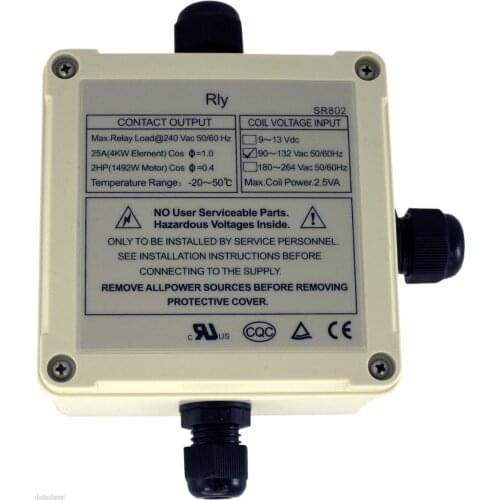 SR802 High Power Relay for Solar Water Heater Electrical Backup Heating Element