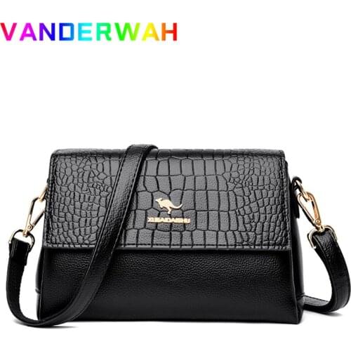 Luxury Crocodile Pattern Shoulder Crossbody Bags for Women 2021 High Quality Leather Handbag Fashion Letter Ladies Messenger Bag
