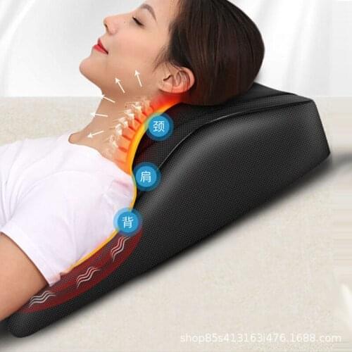 Manual operation waist massager wormwood hot compress cervical massage pillow
