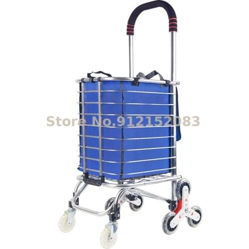 Shopping Cart, Grocery Cart, Small Cart, Household Trolley, Climbing Stairs, Folding Portable Cart, Small Trailer For The Elderl