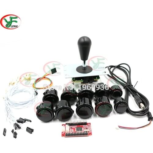 Zero Delay USB Encoder PC /PS3 Android Joystick Controller Happ Style Copy SANWA Joystick Arcade Push Button DIY Kit MAME