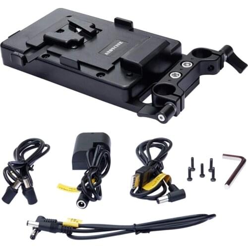 V-mount Battery Plate Adapter Power Supply System With D-TAP/P Tap/DC/USB Output for Canon 6D,7D,60D,70D,5D MarkII