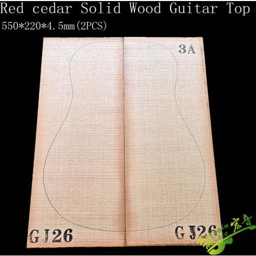 AAA Grade Red Cedar Solid wood Guitar Top 41 Inch DIY Wood Guitar Panel Handmade Guitars Making Material 4.5*220*550mm(2pcs)