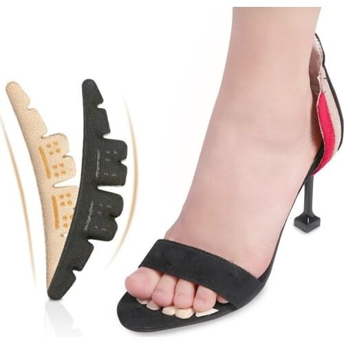 1 pair Rabbit Teeth Anti-slip Stickers Forefoot Toe Pads Inserts for Shoes Woman Sandals Slippers High Heels Non-slip Stickers