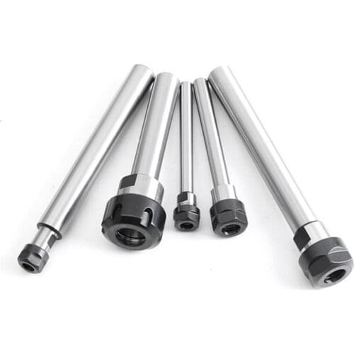 1pcs Straight Shank Collet Chuck Holder CNC Milling Lathe Extension Rod C10 to C20 ER11 to ER25 with Nut