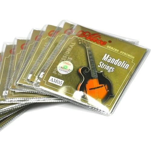 10 Sets Alice AM05 Mandolin Strings Light Steel Coated Copper Alloy Winding