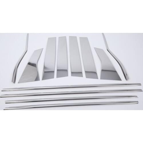 For Honda Accord 2018 12PCS Stainless Steel Window Trim Cover Exterior Body Decoration Car-Styling Auto Accessories