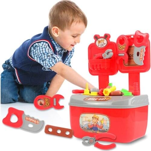 14pcs Educational Children Kids Portable Toolbox Toy Simulation Screwdriver Disassembly Repair Tool Set Pretend Play Toys