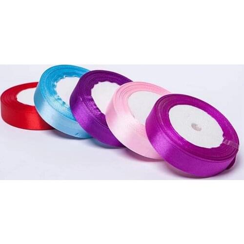 50 Yards 3/4" (20mm) Wedding Bows Crafts Satin Ribbons Pick Your Color