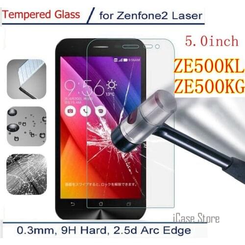Premium Tempered Glass For ASUS_Z00ED Asus Zenfone 2 Laser ZE500KL ze500kg ze 500 kl kg Z00RD ME500KL Screen Protector Film Case
