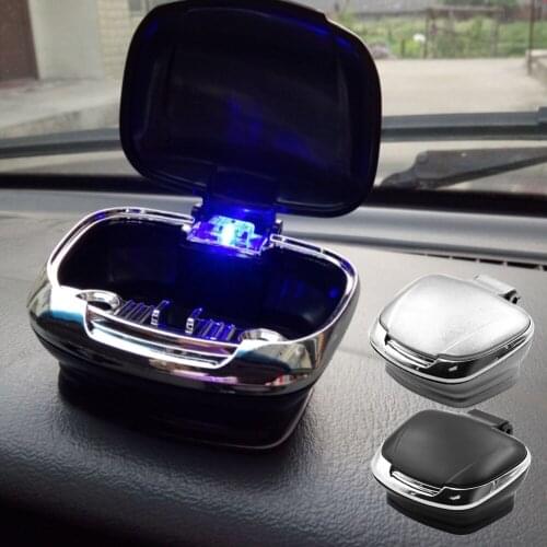 Car Ashtray Auto Cigarette Lighter Ashtray Holder Smokeless USB Charge Blue LED Light Indicator Car Interior Assessoires