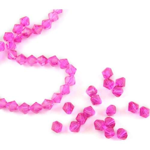 8mm Rose Color 1440pcs/bag Cristal Bicone Beads for Making Ornament and Accessories