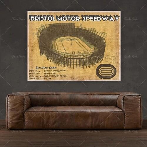 Bristol Speedway NASCAR Race Track Print