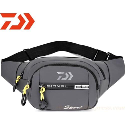 Daiwa Mens Outdoor Cycling Sports Multifunctional Mobile Phone Bag Waist Bag DAIWA Fishing Waterproof Crossbody Bag The New