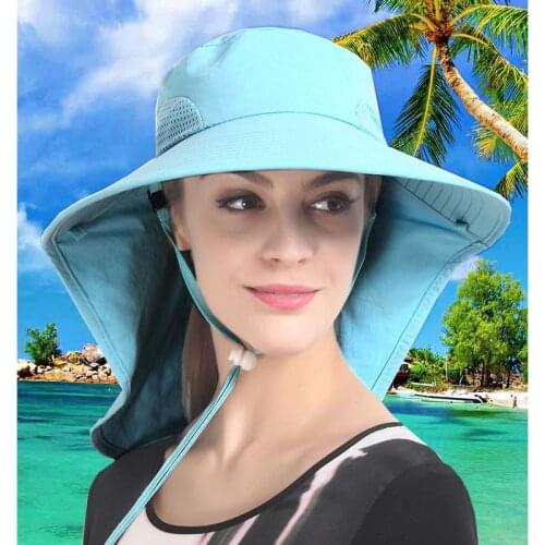 Girl Lady Sunshade Fishing Hat Outdoor 99.9% UV Block Sun Protection Waterproof Fisherman Cap Beach Camping Travel Swimming hats
