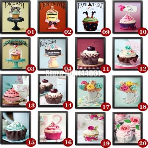 DIY Diamond Painting Full Drill Mosaic Sticker Decor Ice Cream Cake Painting Cross Stitch 5d Diamond Embroidery Rose Flower Gift