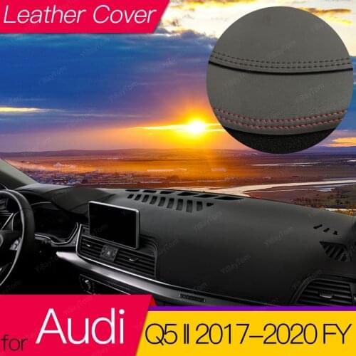 For Audi Q5 II 2017 2018 2019 2020 FY Leather Car Dashboard Cover Avoid Light Pad Platform Mat Protect Carpet Accessories