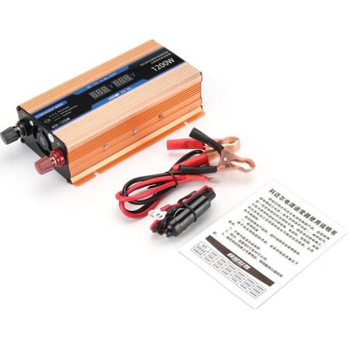 Inverter 500/1200/2200W DC 12V/AC 220V Voltage Transformer Modified Sine Wave Power Inverter Smart Double LCD display Car Power