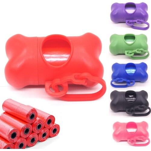 Pet Waste Box Dispenser For Dog Waste Bag Holder - Plastic Garbage Bag Dispenser Carrier Case，Dog Pet 10 Roll Waste Poop Bags