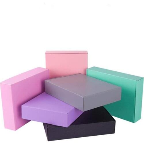 15*15*5cm 10pcs pink mailer box Corrugated paper box square shipping boxes Packaging T-shirt Underwear socks