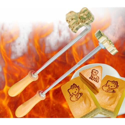 Customized LOGO Brass Stamp Copper Wood Paper Skin Bread Cake Die Heating Emboss Mold Letter Metal Stamp Brand iron skin