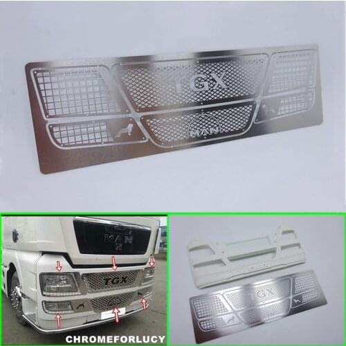 Metal Grimace Protection Grill Complete Set for 1/14 Tamiya RC Truck Trailer tipper MAN TGX Car Diy Parts