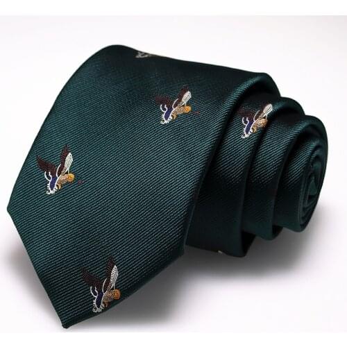 JEMYGINS 2020 New Ties For Men 8cm silk Woven Fashion Men Tie Handmade Animals Pattern Necktie Classic Party Wedding gift