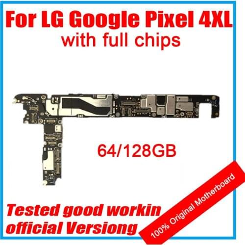 Original For LG Google Pixel 4 Pixel 4 XL 4XL Motherboard, 100% Unlocked For LG Google Pixel 4 XL Pixel 4 Logic Board Mainboard