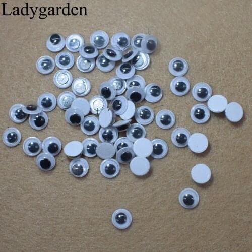 100PCS Toy Eyes Self-adhesive 6mm /8mm /10mm /12mm/ 14mm/20mm Dolls Eye for Toys Dolls Googly Eyes for Doll Accessories