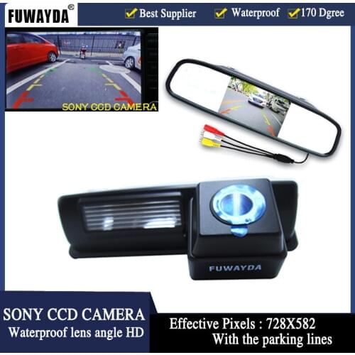 FUWAYDA Car Parking 4.3"Foldable Color TFT LCD Car Camera Monitor+CCD Camera for Toyota HARRIER ALTEZZA PICNIC ECHO VERSO CAMRY