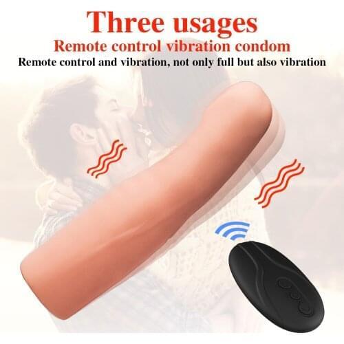 Clitoris Stimulate Vibrator For Men Penis Thicken Extended Ejaculation Dick Condom Penis Sleeve Remote Vibrator Sex Toys For Men