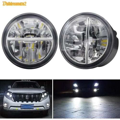 LED Fog Light For Nissan X-Trail Juke Cube Patrol Cube Tiida NV200 Vampira Car Front Bumper Fog Lamp Daytime Running Light 12V