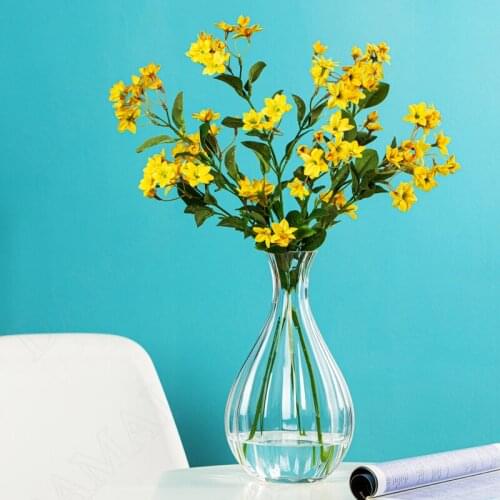 Simplicity Grass Vase Vertical Stripes Decor TV Cabinet Flower Vase Office Desktop Dried Flowers Organizer Home Decoration