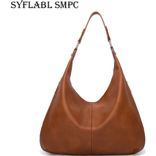 European and American Vintage Shoulder Bag Women Brand Design Luxury Large Capacity Handbag Lady Fashion Shopping Travel Tote