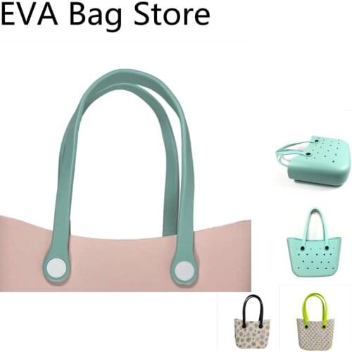 Waterproof Solid Color Fashion 2021 Candy Jelly Long 68cm Flat EVA New Bag handles For Obag Tote