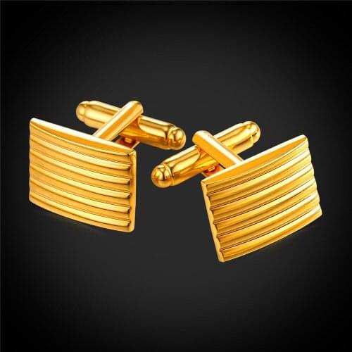Square Classic Mens Cufflinks Vertical stripes Luxury Brand Cufflink With Gift Box Gold/ color Wholesale C1939
