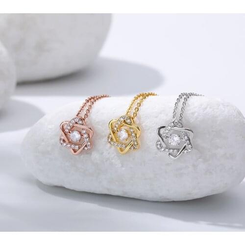 Crystal Accessories Star of David Necklaces For Women Wedding Jewelry Stainless Steel Long Chain Statement Necklace 2019 Bijoux