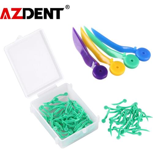 100pcs/box Dental Disposable Wedge with Hole All 4 Sizes Tooth Gap Wedge Non-toxic Medical Grade Plastic Dentistry Lab Tools