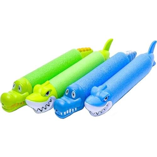 2019 Summer New 33cm Cute Water Guns Shark Crocodile Squirter Toys For Children Blaster Outdoor Swimming Pool Games Baby Gifts