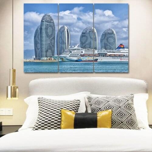 Dubai Ship Hotel 3 pcs HD Canvas Painting Modern Home Decoration Living Room Canvas Print Painting Wall Decor Picture
