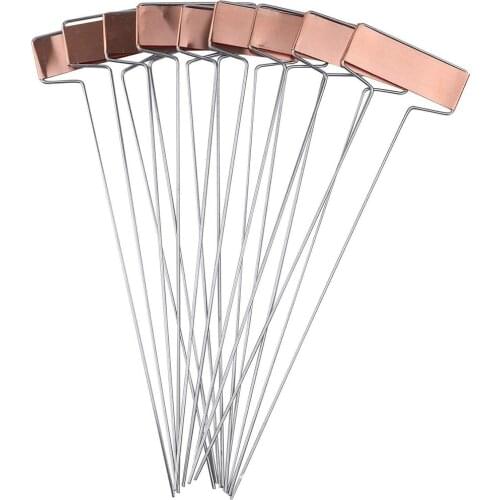 5/10/20pcs 10 Inch High Copper Plate Metal Plant Labels Garden Stake Tags Reusable Planting Gardening Markers Plant Sign Tool