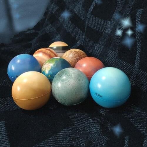 6.3cm Earth Globe Ball Eight Planets Moon Star Ball Gift Printing Sponge Squishy Rubber Color Elastic Bouncy Toy P8G7