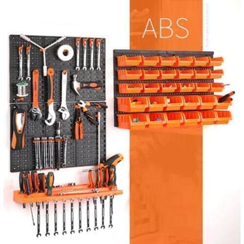 ABS Wall-Mounted Hanging board Parts Storage box Tool Parts Garage Workshop Storage Hardware Screw Wrench Classification Case