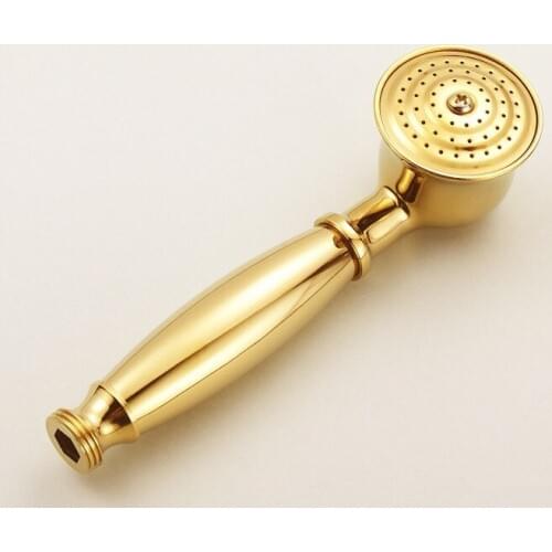 Antique Gold Ti-PVD / Antique Brass / Chrome Solid Brass Handheld Bathroom Shower Head / Rain Hand Shower / Ducha Tap (K-8)