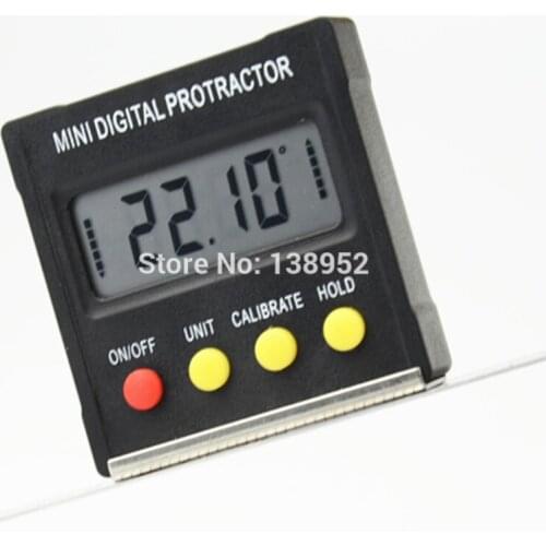 Mini Digital Protractor Inclinometer level meter Digital Bevel Box 4 x 90 degree Range + Magnetic Base