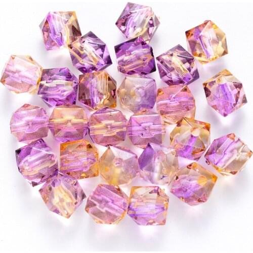 Two-Color Painted Acrylic Beads Handmade Beaded Jewelry Accessories DIY Customizable evil eye charms for jewelry making