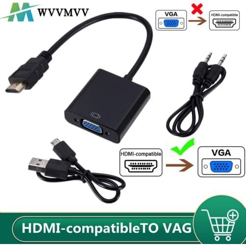 HD1080P HDMI-compatible to VGA adapter converter cable For Xbox PS4 PC laptop TV box to projector display HDTV
